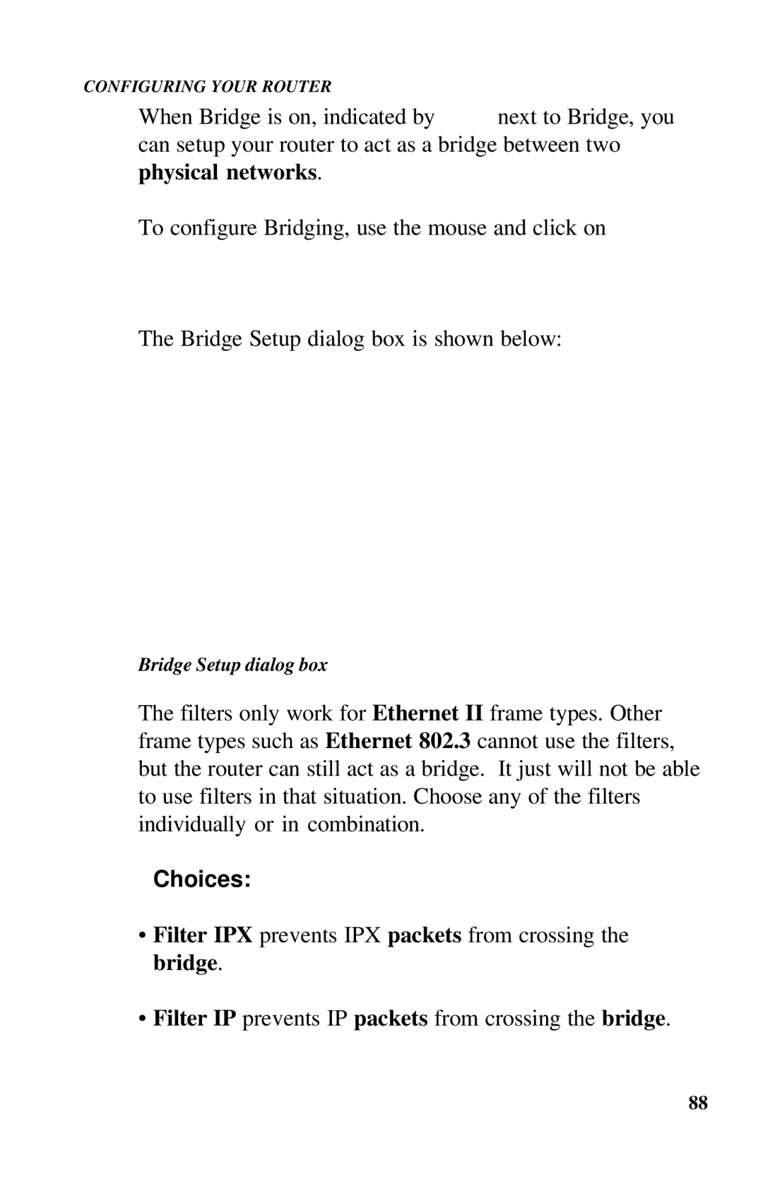 Ringdale ISDN user manual Choices 