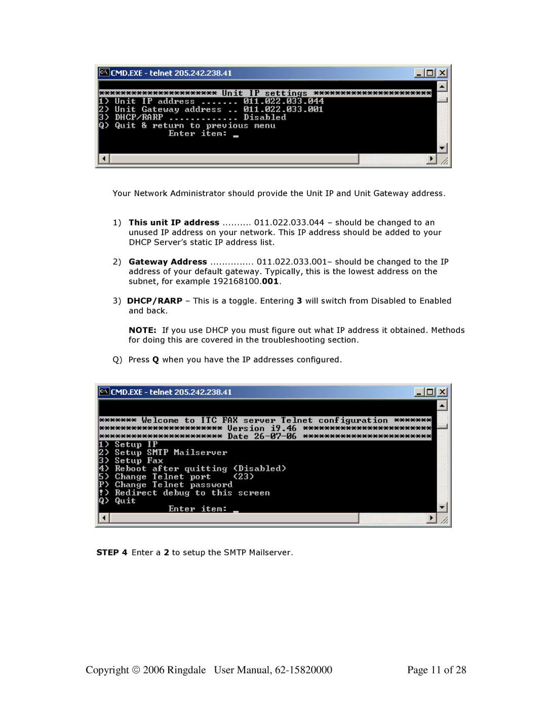 Ringdale MFR-200 user manual 