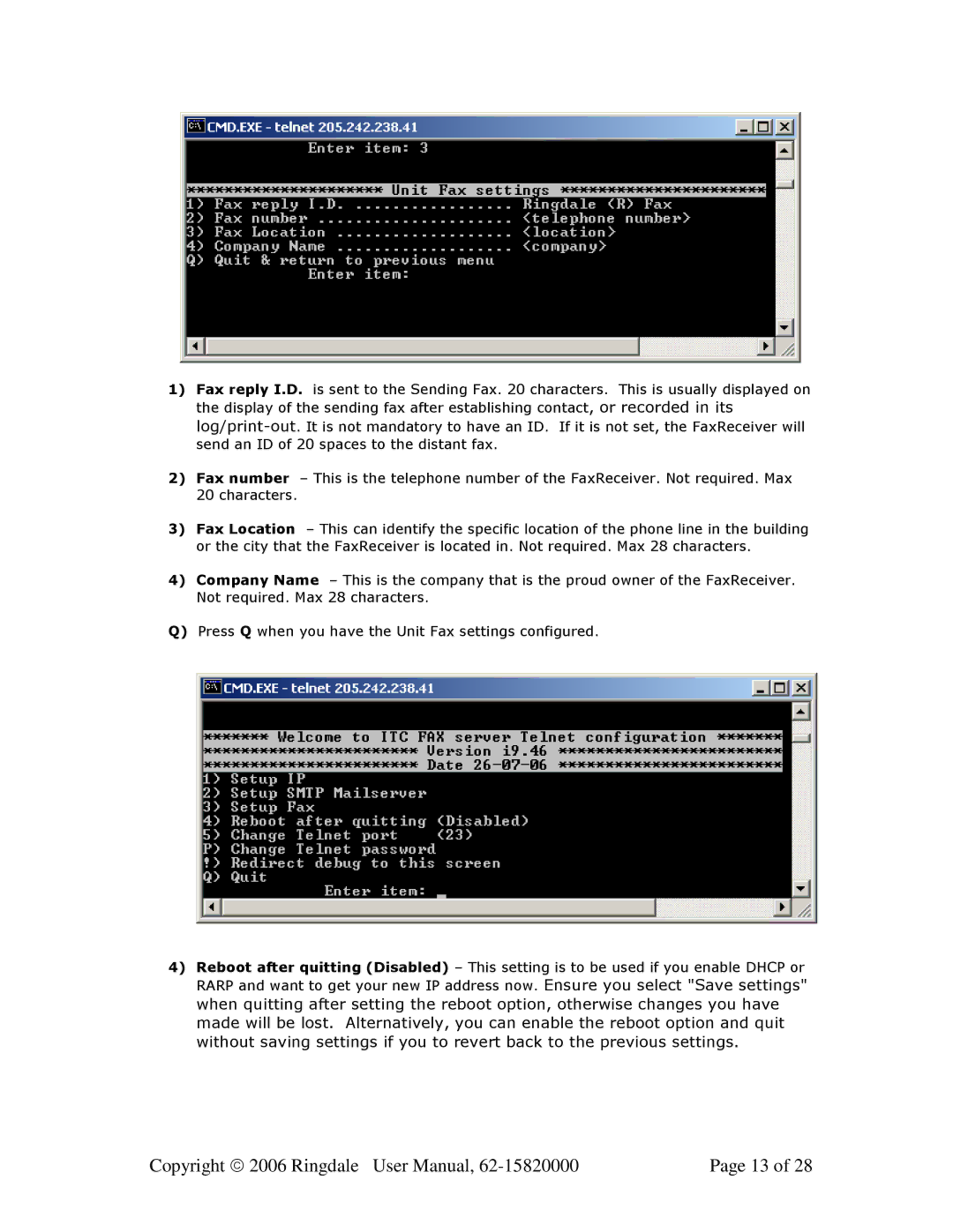 Ringdale MFR-200 user manual 