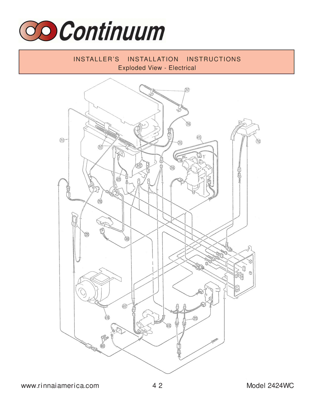 Rinnai 2424WC manual Exploded View Electrical 