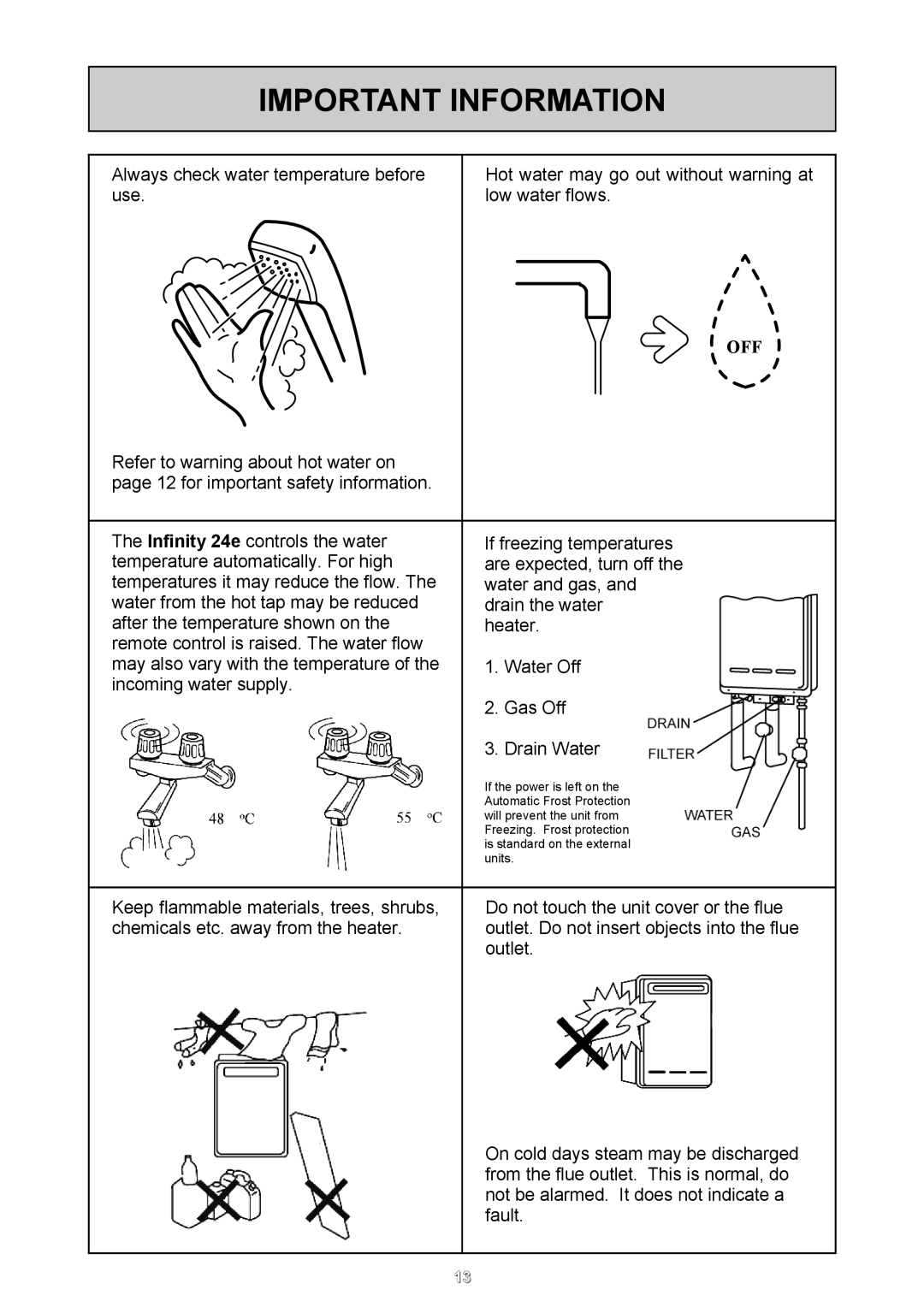 Rinnai 24e user manual Off 