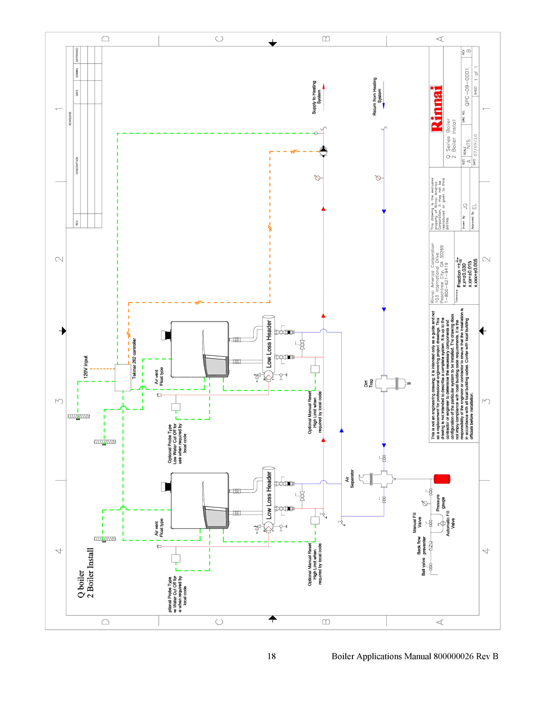 Rinnai manual Boiler Applications Manual 800000026 Rev B 