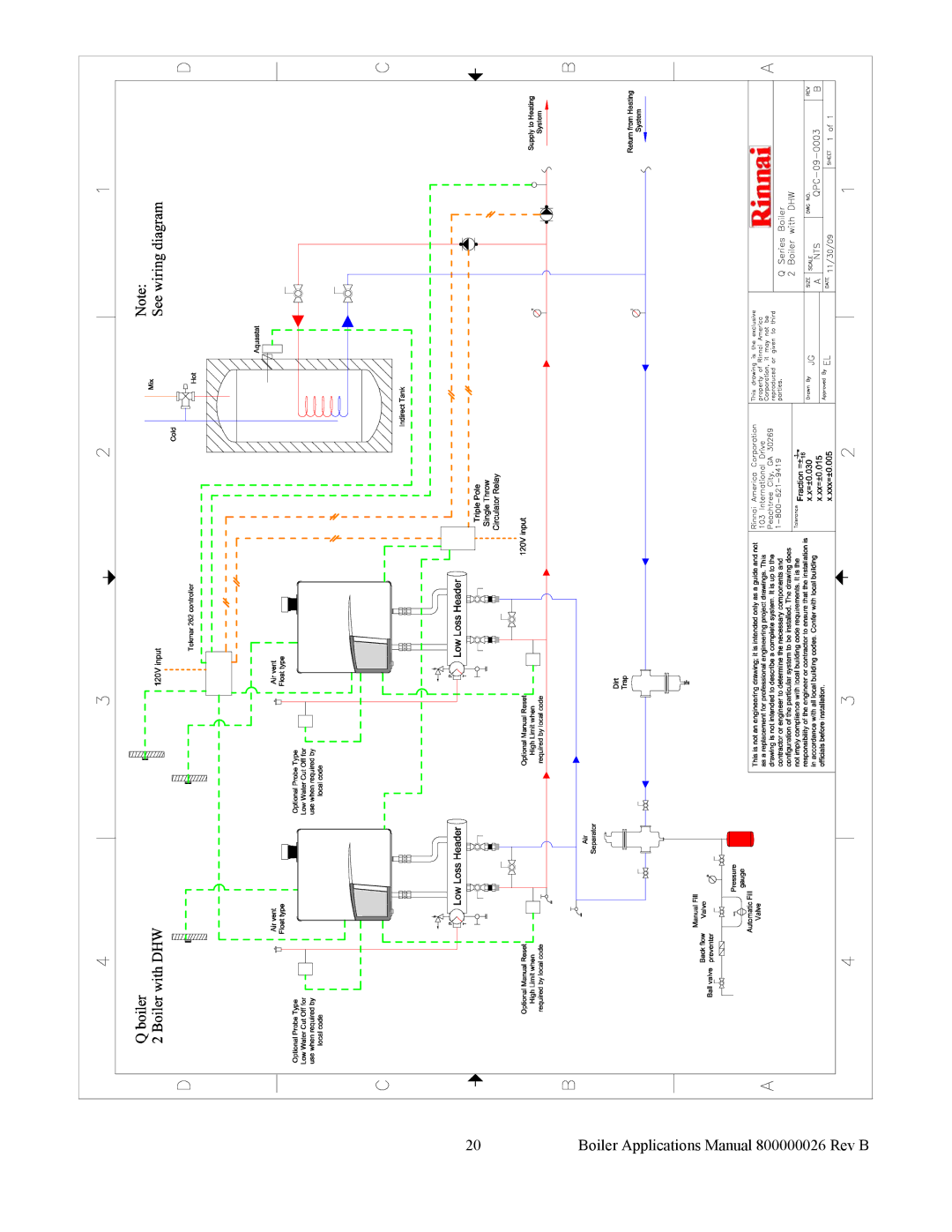 Rinnai manual Boiler Applications Manual 800000026 Rev B 