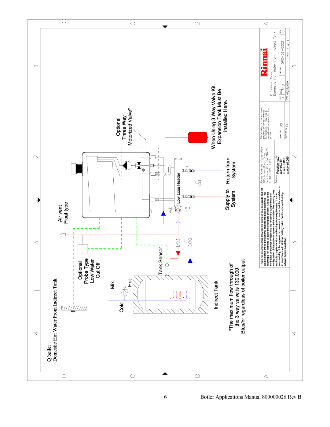 Rinnai 800000026 manual 07/29/2010 