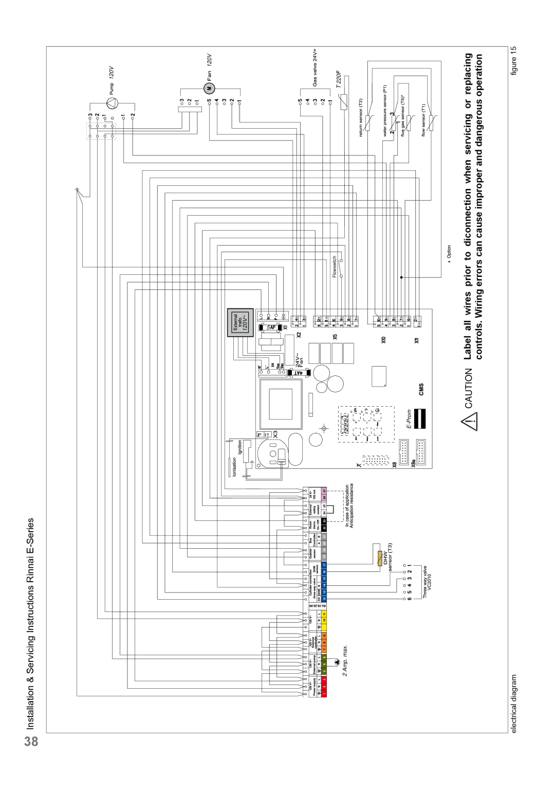 Rinnai E110CN, E110CP, E75CN, E75CP user manual Electrical diagram 