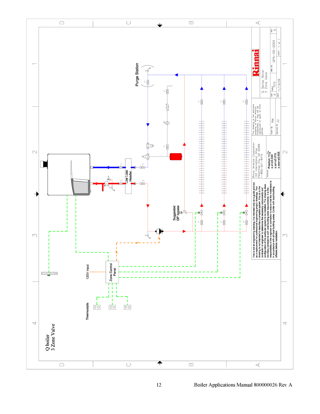 Rinnai EPA-09-0001, QPD-09-0001, EPD-09-0001 manual Boiler Applications Manual 800000026 Rev a 