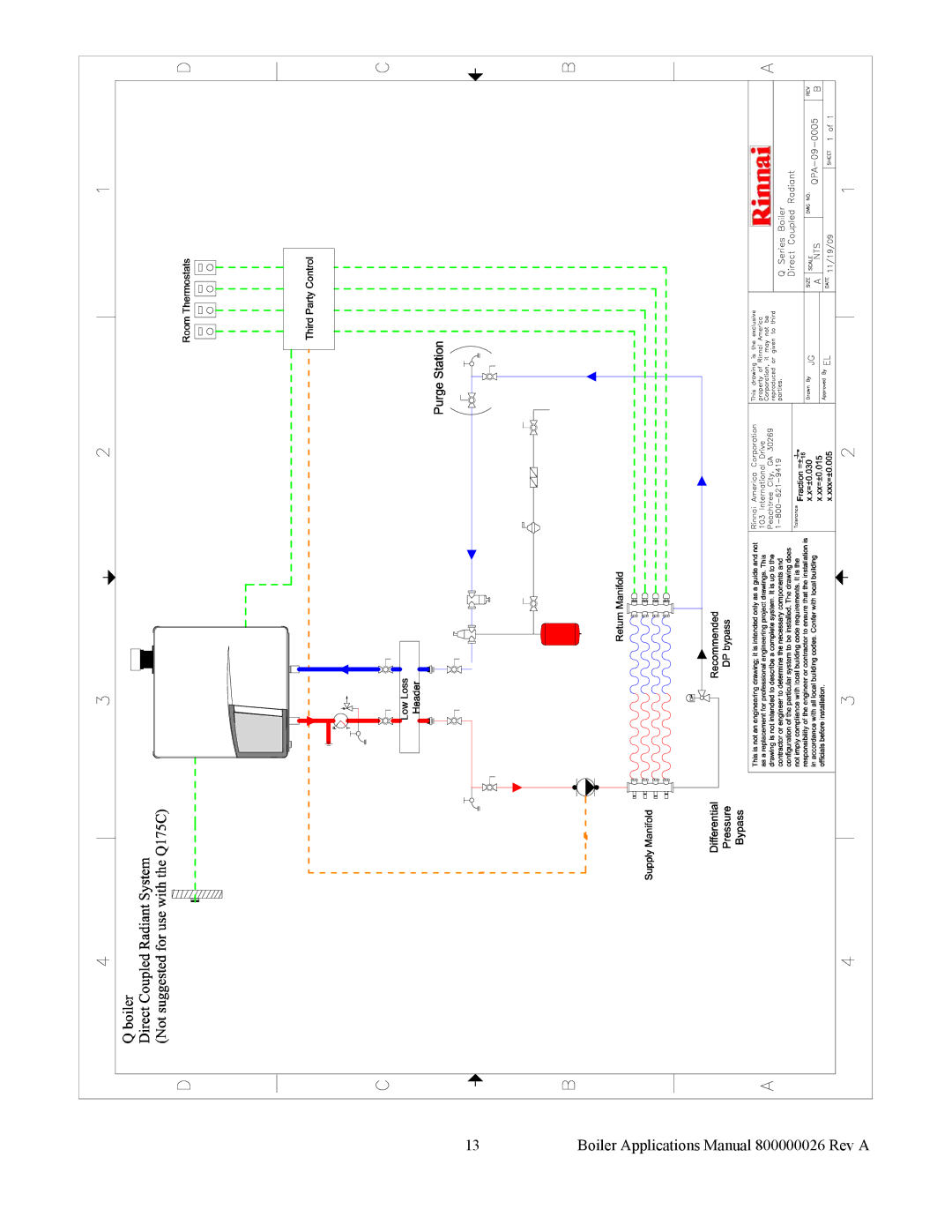 Rinnai QPD-09-0001, EPA-09-0001, EPD-09-0001 manual Boiler Applications Manual 800000026 Rev a 