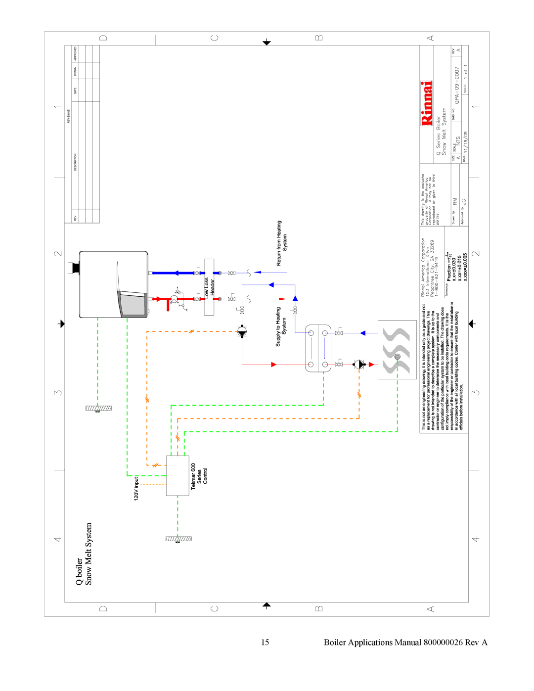 Rinnai EPA-09-0001, QPD-09-0001, EPD-09-0001 manual Boiler Applications Manual 800000026 Rev a 