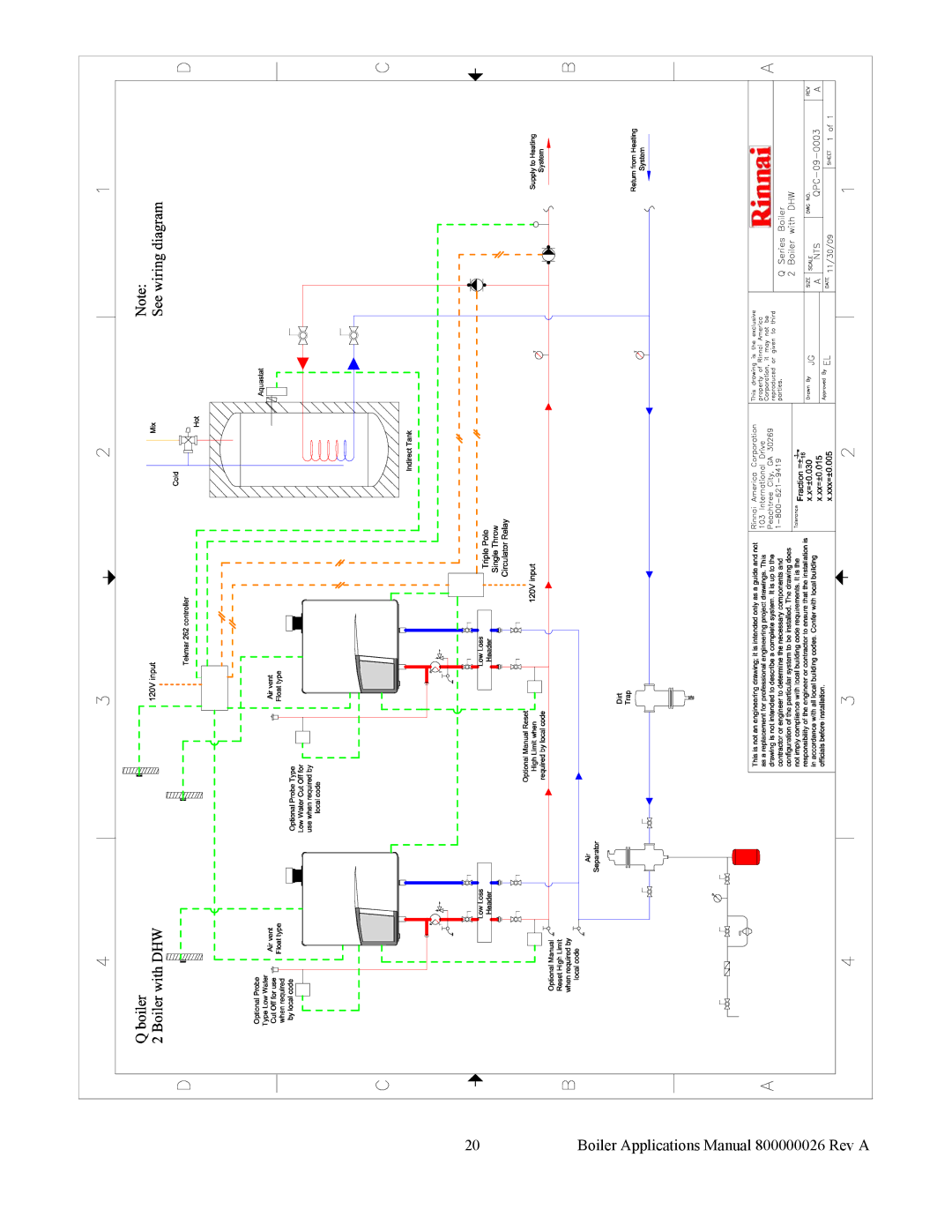 Rinnai EPD-09-0001, EPA-09-0001, QPD-09-0001 manual Boiler Applications Manual 800000026 Rev a 