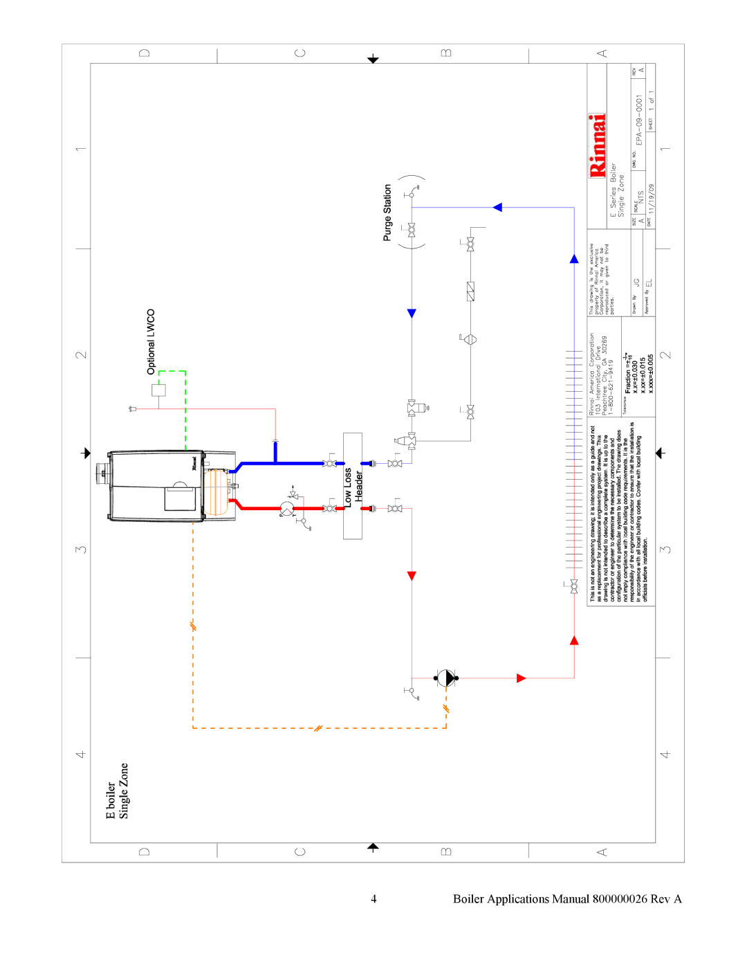 Rinnai QPD-09-0001, EPA-09-0001, EPD-09-0001 manual Boiler Applications Manual 800000026 Rev a 