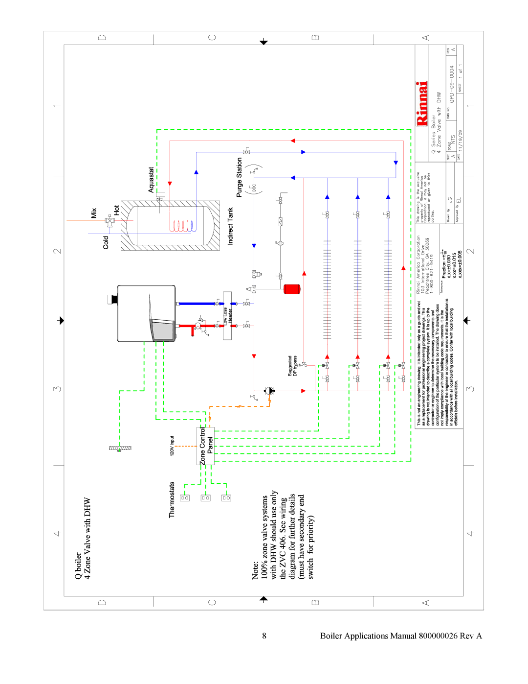 Rinnai EPD-09-0001, EPA-09-0001, QPD-09-0001 manual Boiler Applications Manual 800000026 Rev a 