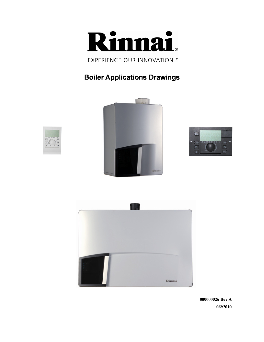 Rinnai QPD-09-0001, EPA-09-0001, EPD-09-0001 manual Boiler Applications Drawings, Rev A 06//2010 
