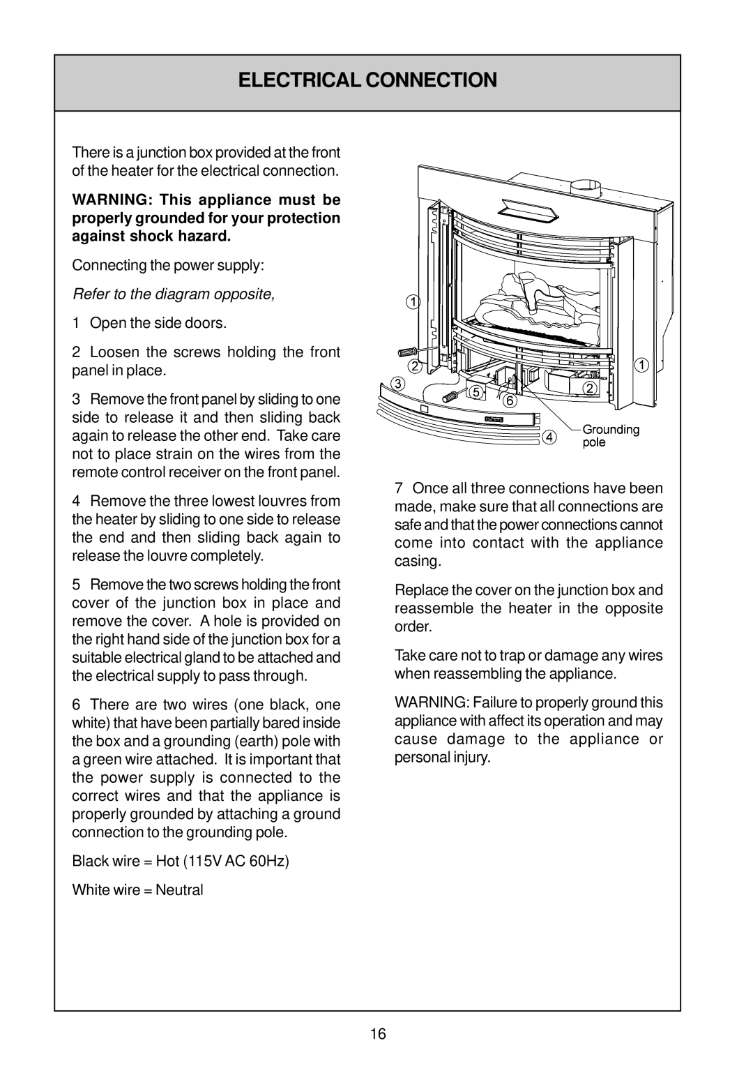 Rinnai IB35ETRLC, IB35ETRN installation manual Electrical Connection, Refer to the diagram opposite 