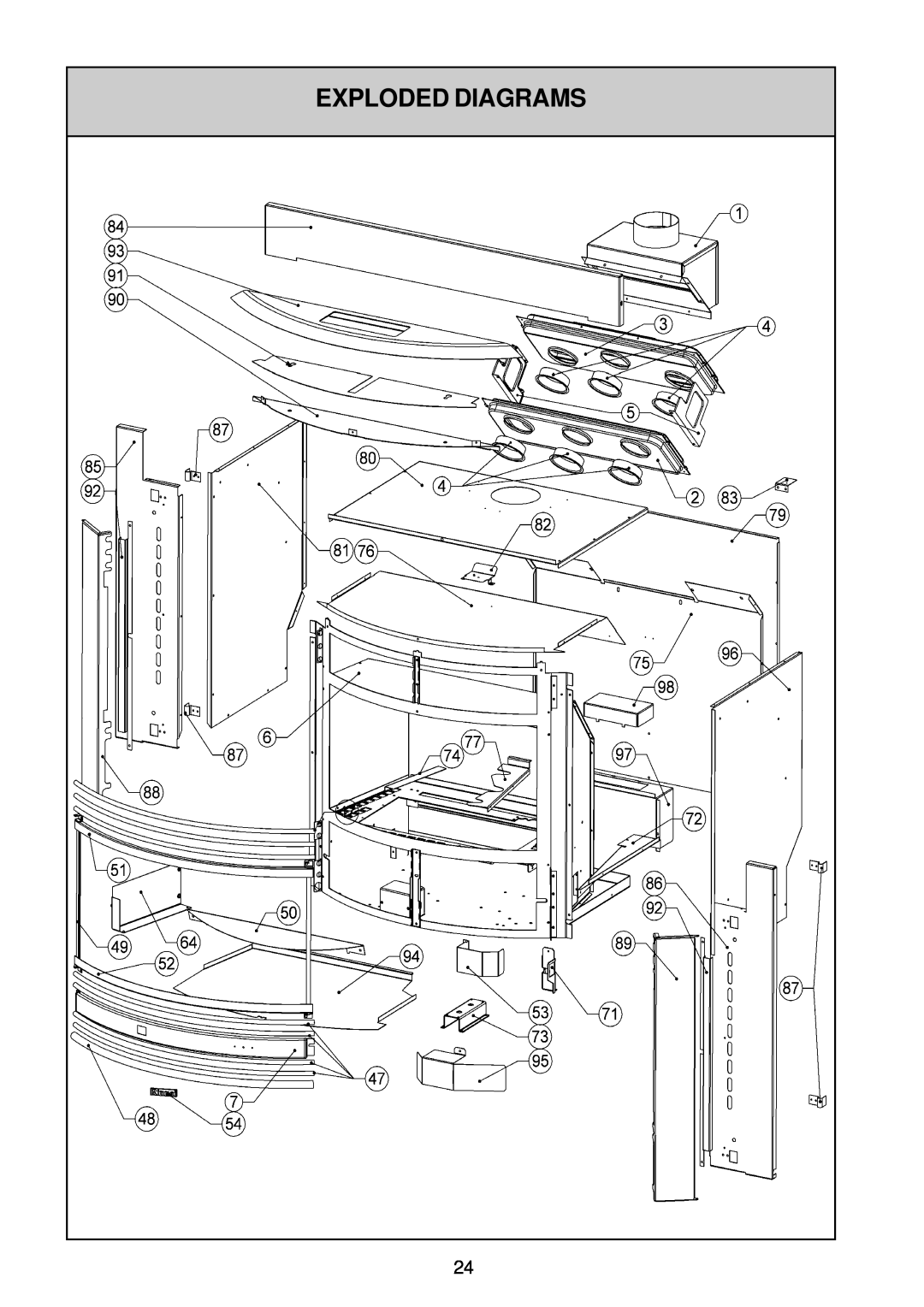 Rinnai IB35ETRLC, IB35ETRN installation manual Exploded Diagrams 