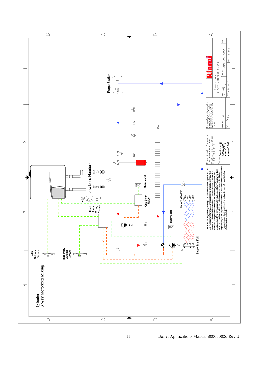 Rinnai QPA-09-0008, QPA-09-0003, QPD-09-0002, QPA-09-0006, QPA-09-0001, QPA-09-0002 Boiler Applications Manual 800000026 Rev B 