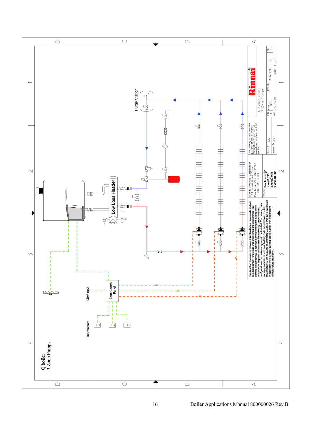 Rinnai QPA-09-0002, QPA-09-0008, QPA-09-0003, QPD-09-0002, QPA-09-0006, QPA-09-0001 Boiler Applications Manual 800000026 Rev B 