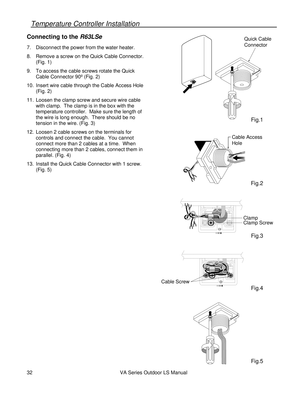 Rinnai R98LSE-ASME installation manual Connecting to the R63LSe 