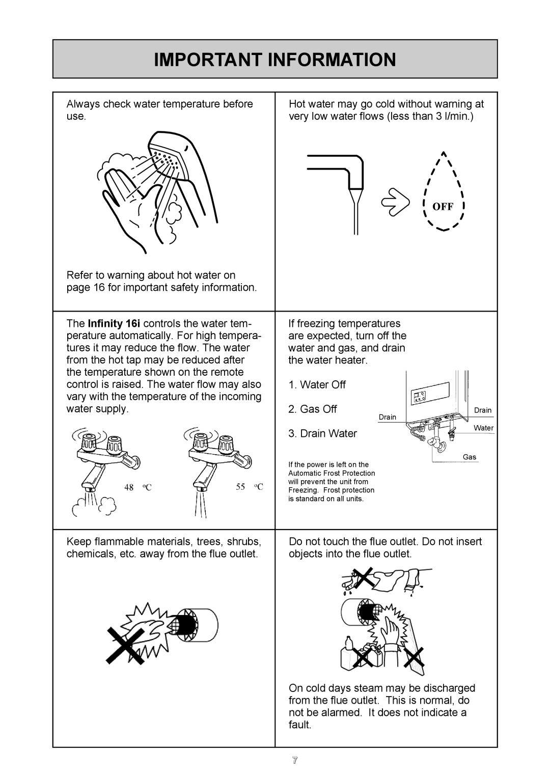 Rinnai REU - 16 FUA - E user manual Off 