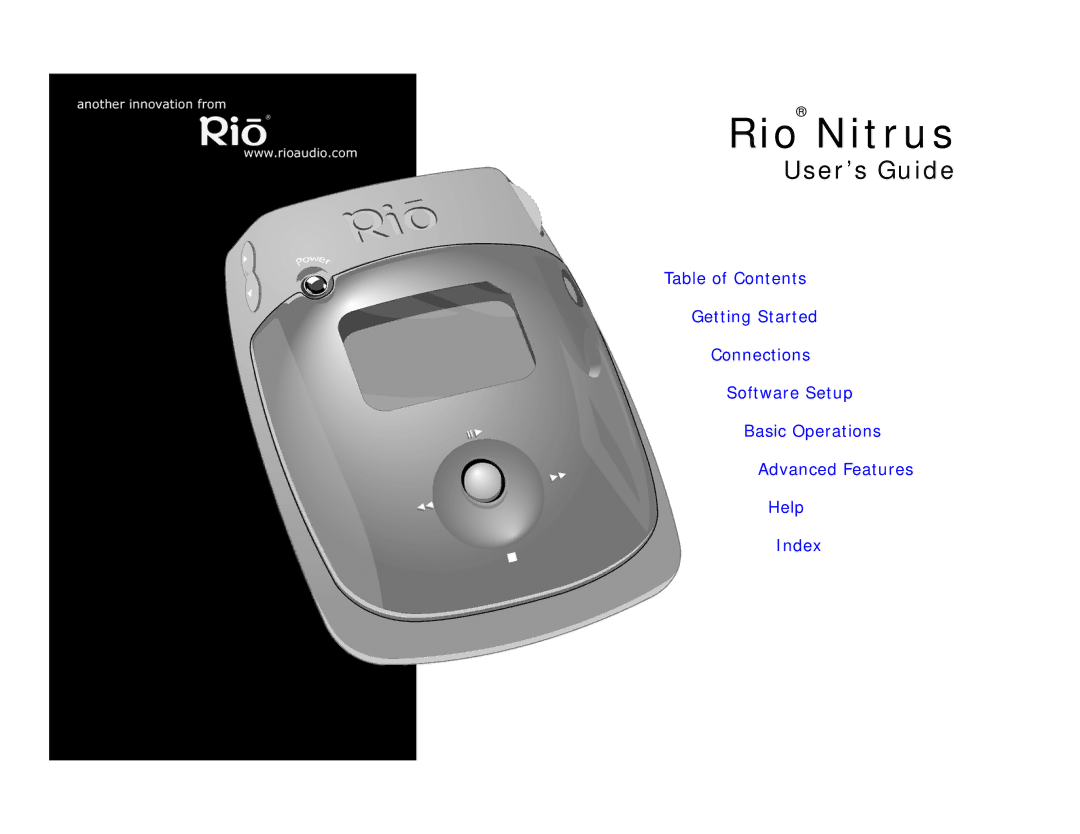 Rio Audio 41000855-004_B manual Rio Nitrus 