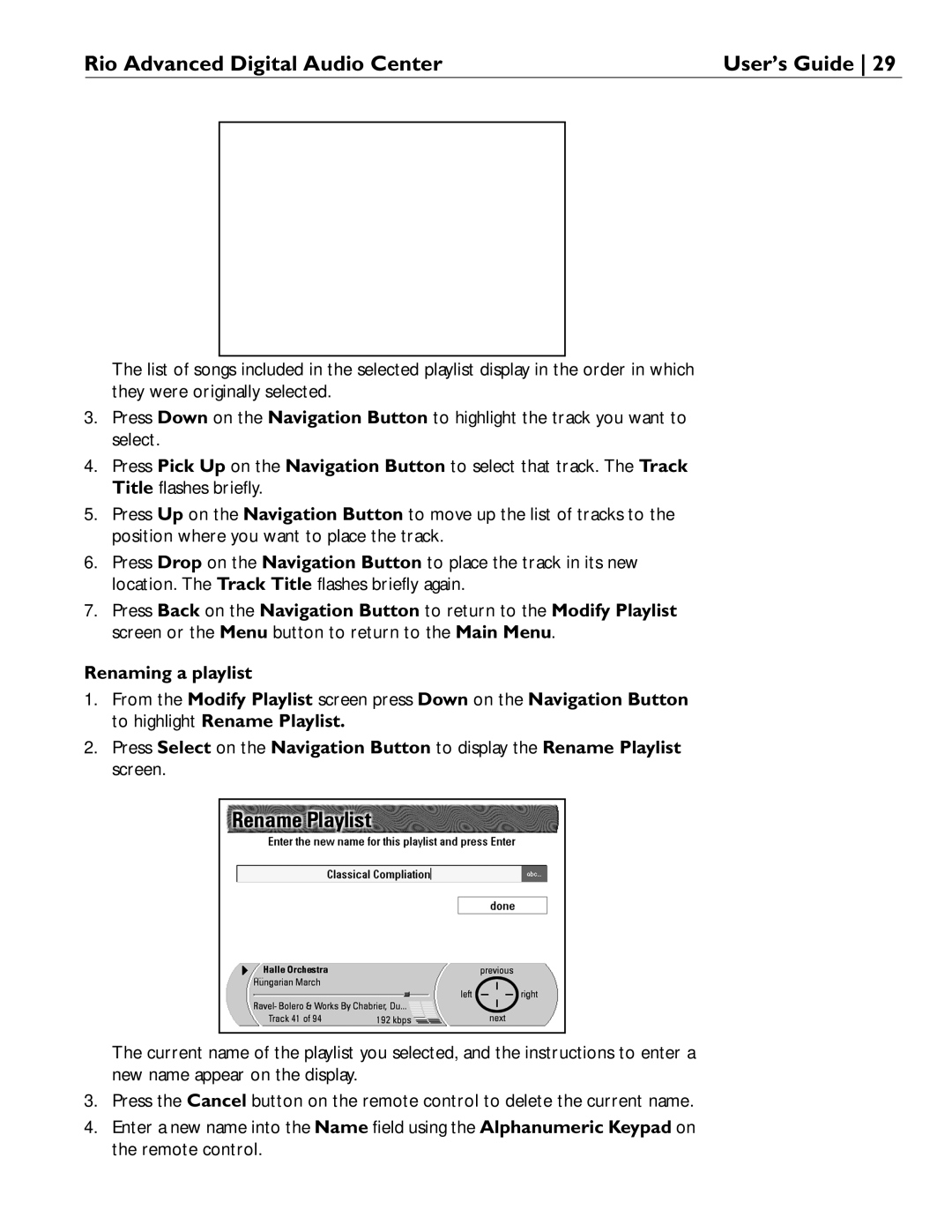 Rio Audio manual Rio Advanced Digital Audio Center 