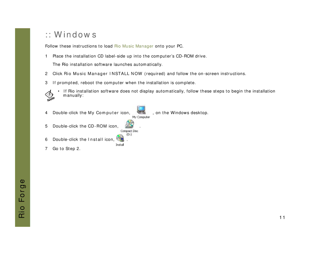 Rio Audio Forge manual Windows 