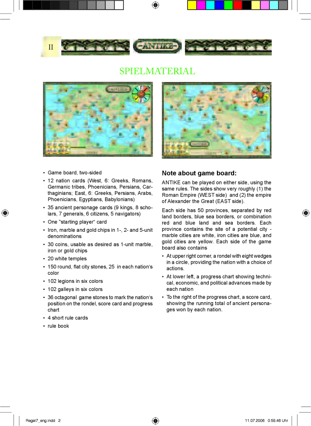 Rio Grande Games 19 manual Spielmaterial, M i n g 