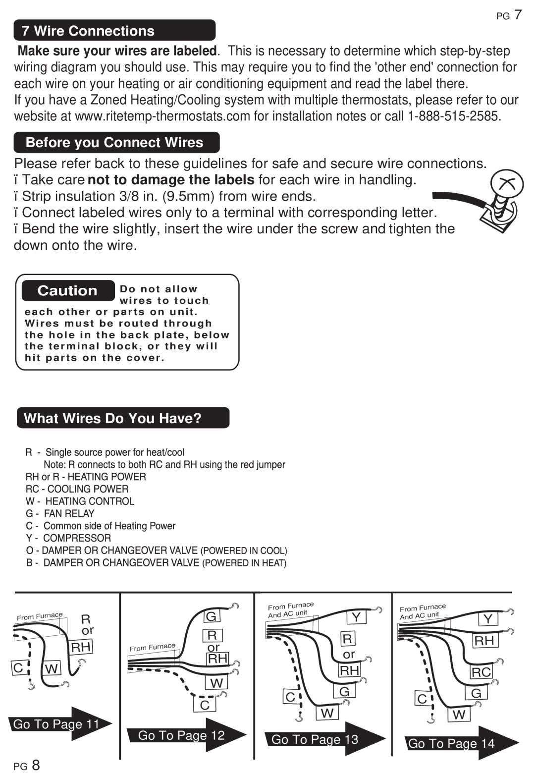 ritetemp 8035C manual What Wires Do You Have? 