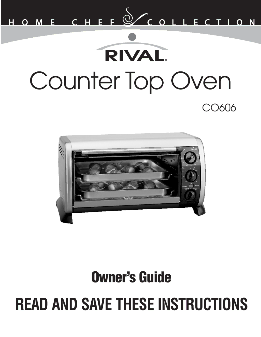 Rival CO606 manual Counter Top Oven 