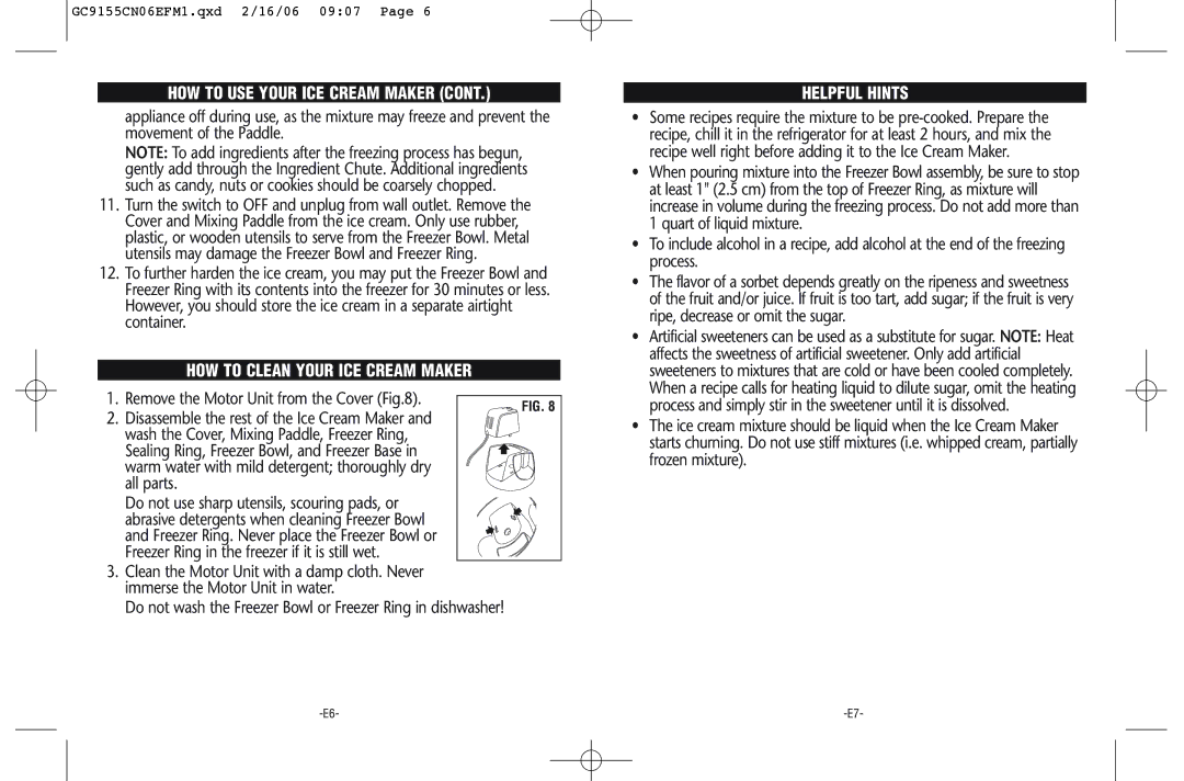 Rival GC9155-CN manual Helpful Hints 