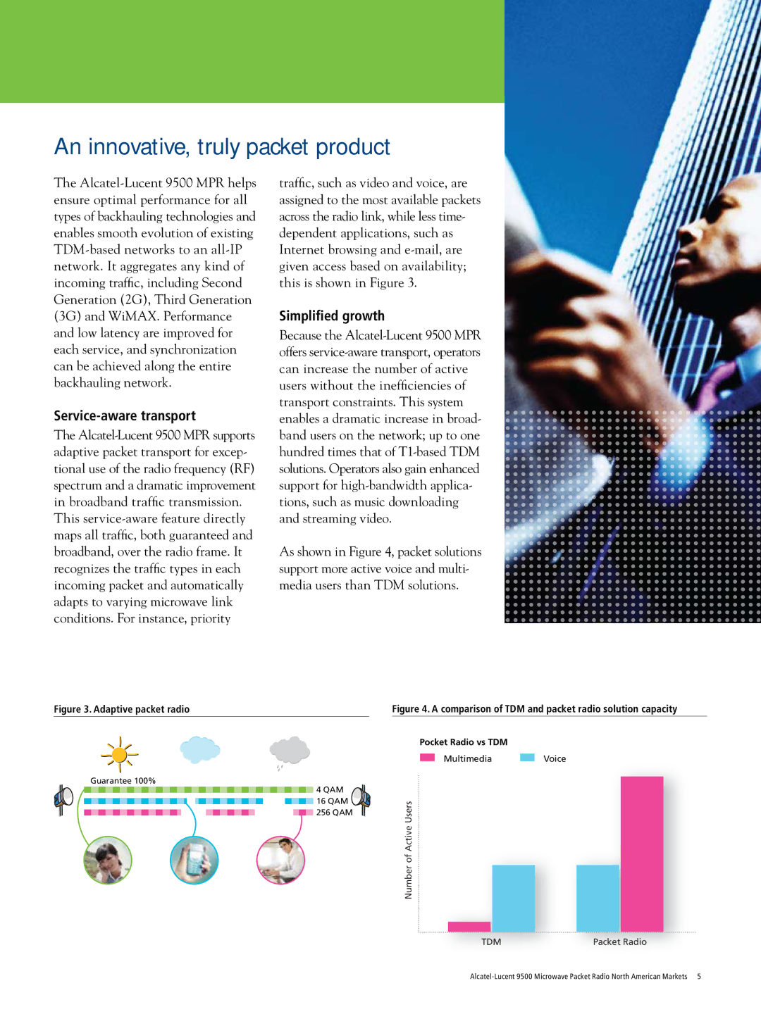 Riverstone Networks 9500 manual An innovative, truly packet product, Service-aware transport, Simplified growth 