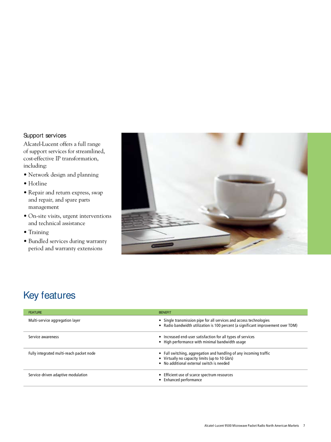 Riverstone Networks 9500 manual Key features, Support services 