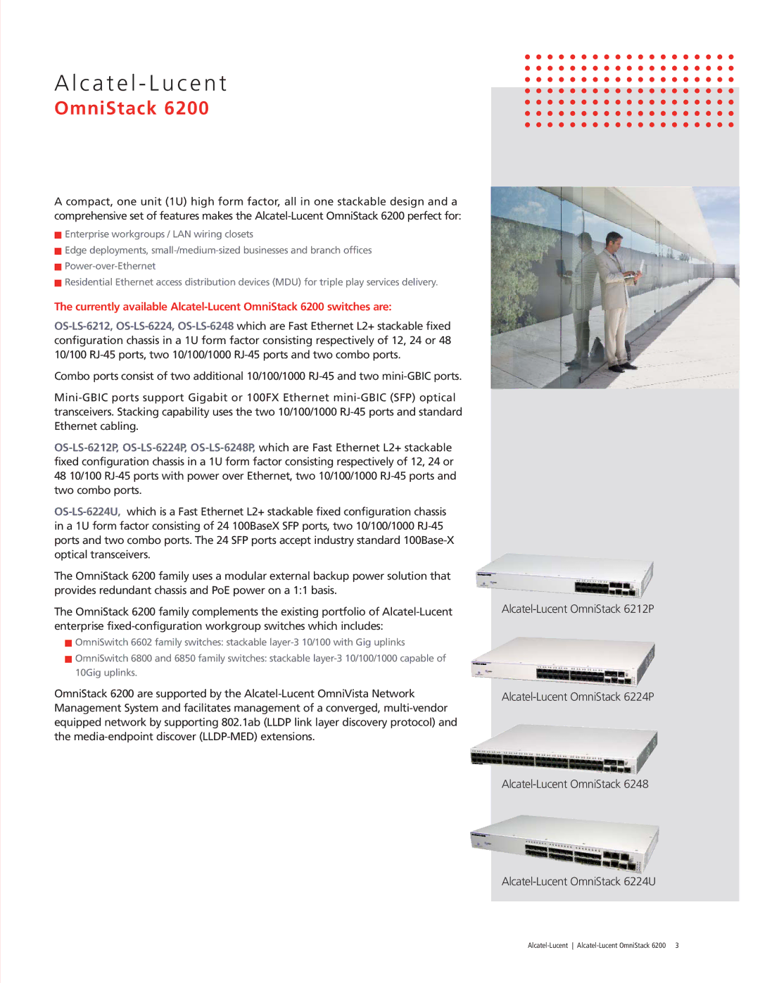 Riverstone Networks OmniStack 6200 manual Alcatel Lucent 