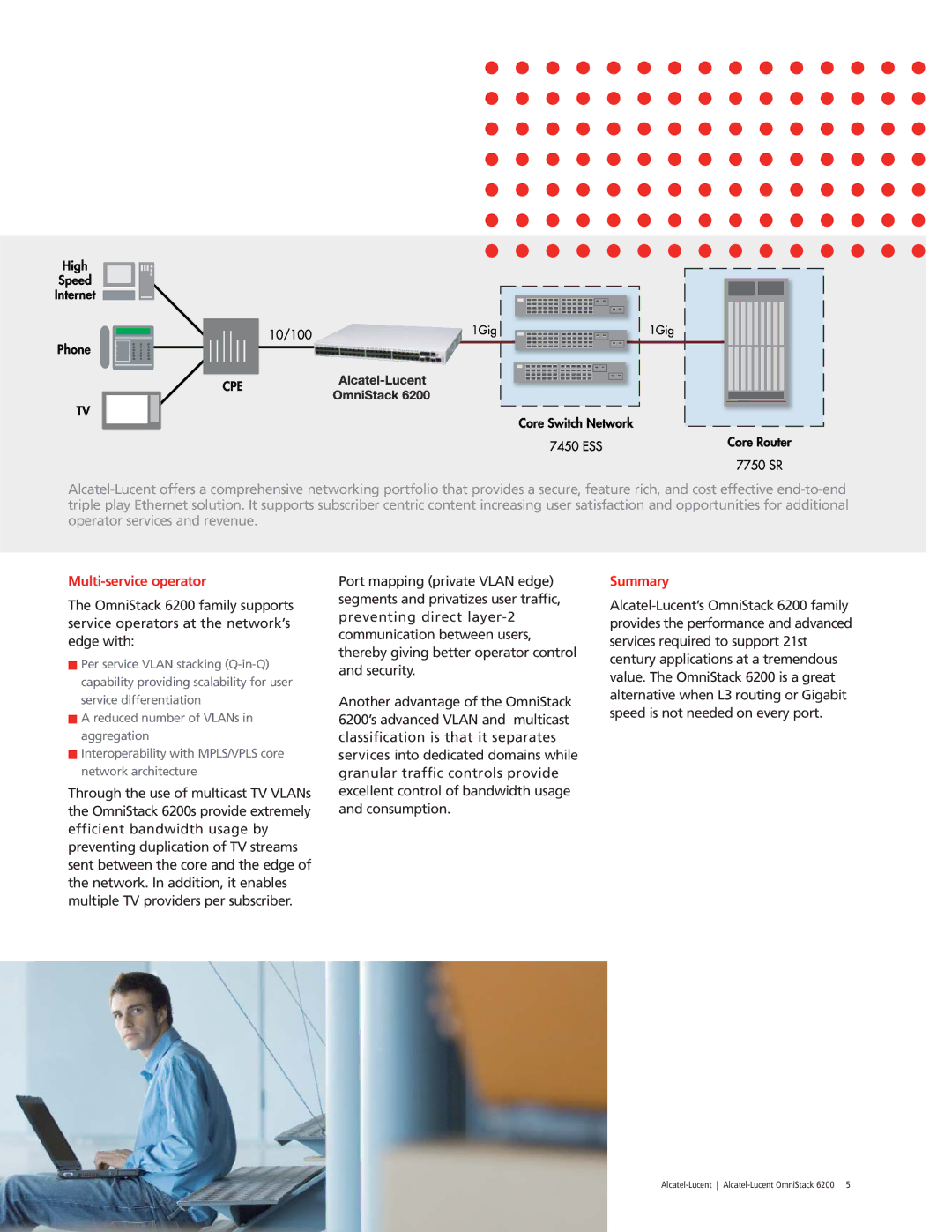 Riverstone Networks OmniStack 6200 manual Multi-service operator, Summary 