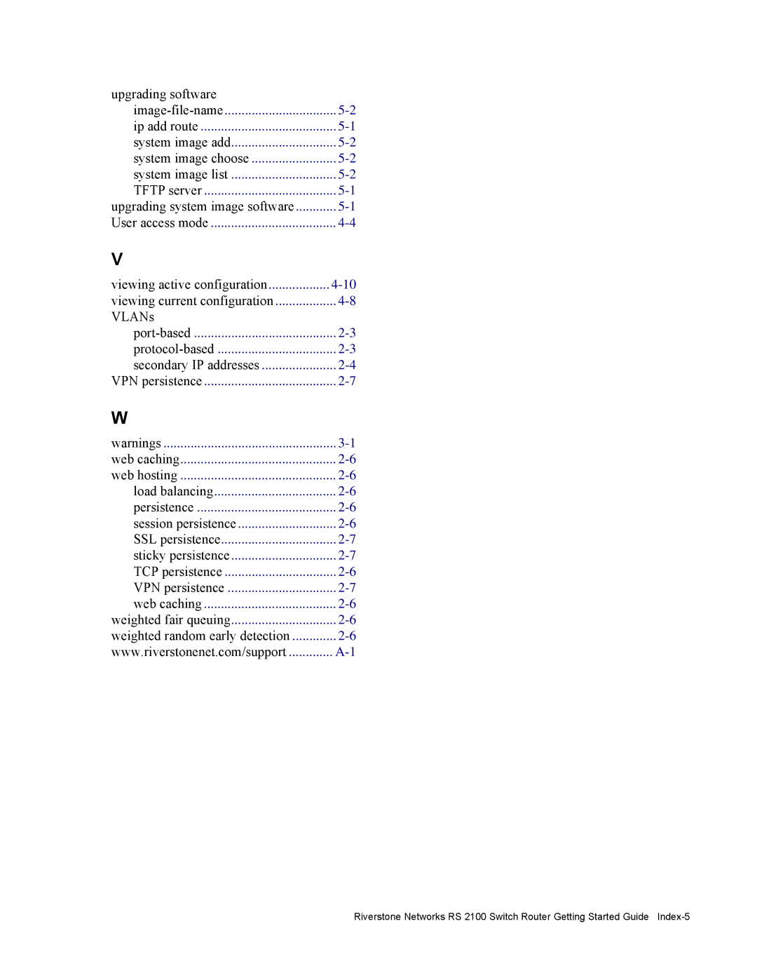 Riverstone Networks RS 2100 manual Viewing active configuration 