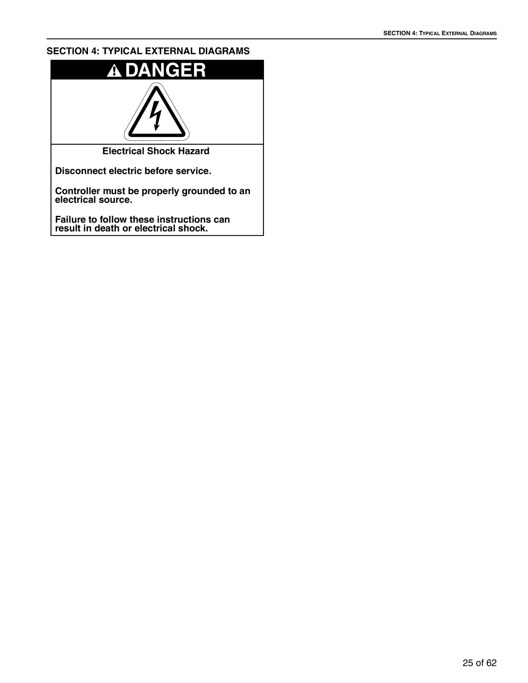 Roberts Gorden 10081601NA Rev H 12/11 service manual Typical External Diagrams, Danger, Electrical Shock Hazard 