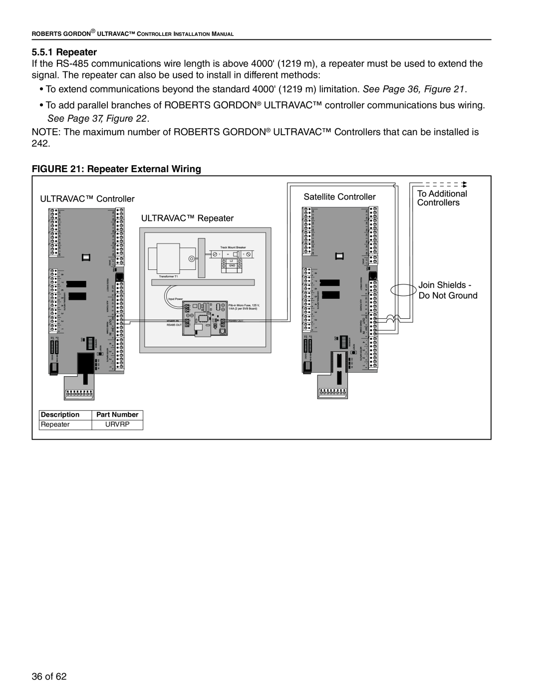 Roberts Gorden 10081601NA Rev H 12/11 service manual Repeater External Wiring 