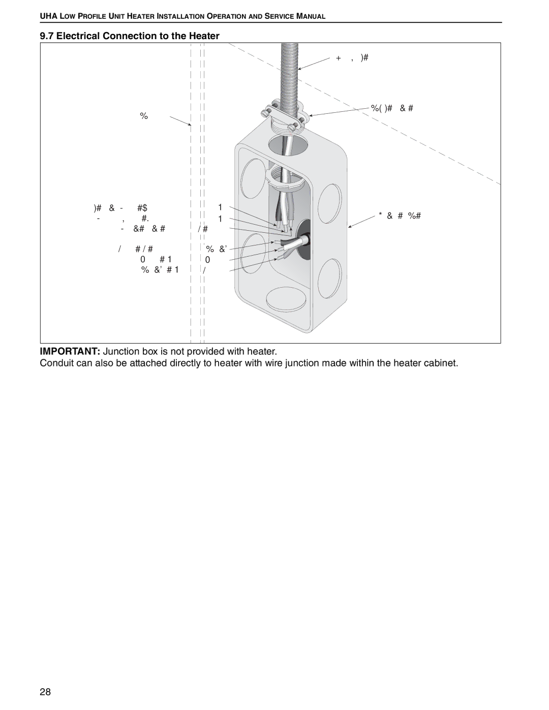 Roberts Gorden 30, 75, 100, 125, 45, 60 service manual Electrical Connection to the Heater 