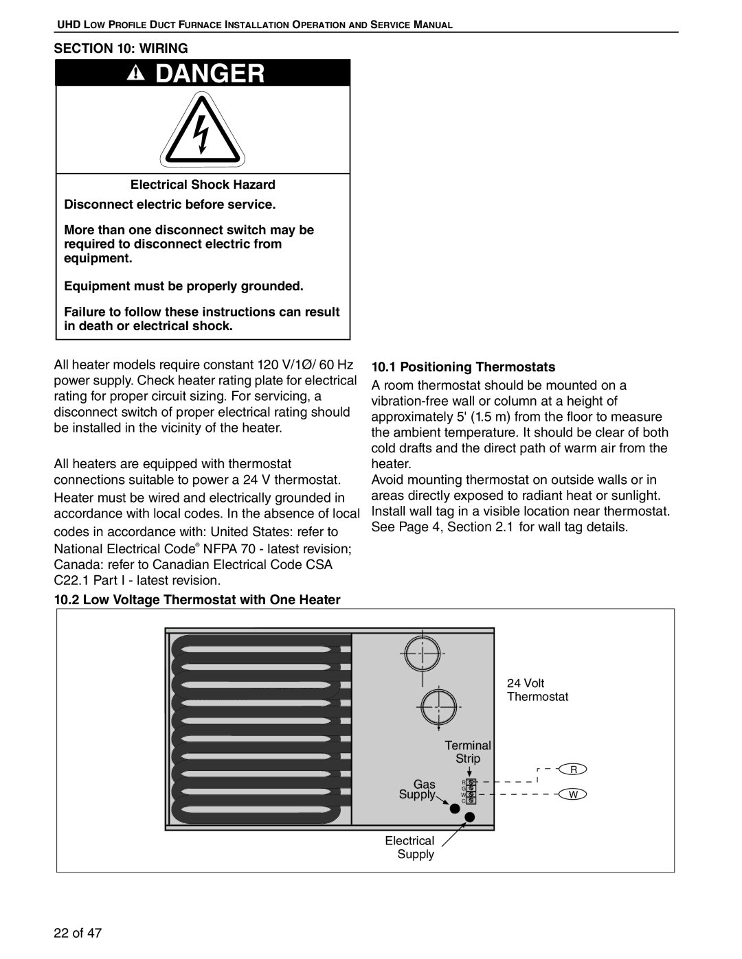 Roberts Gorden 75, 100, 125 service manual Wiring 