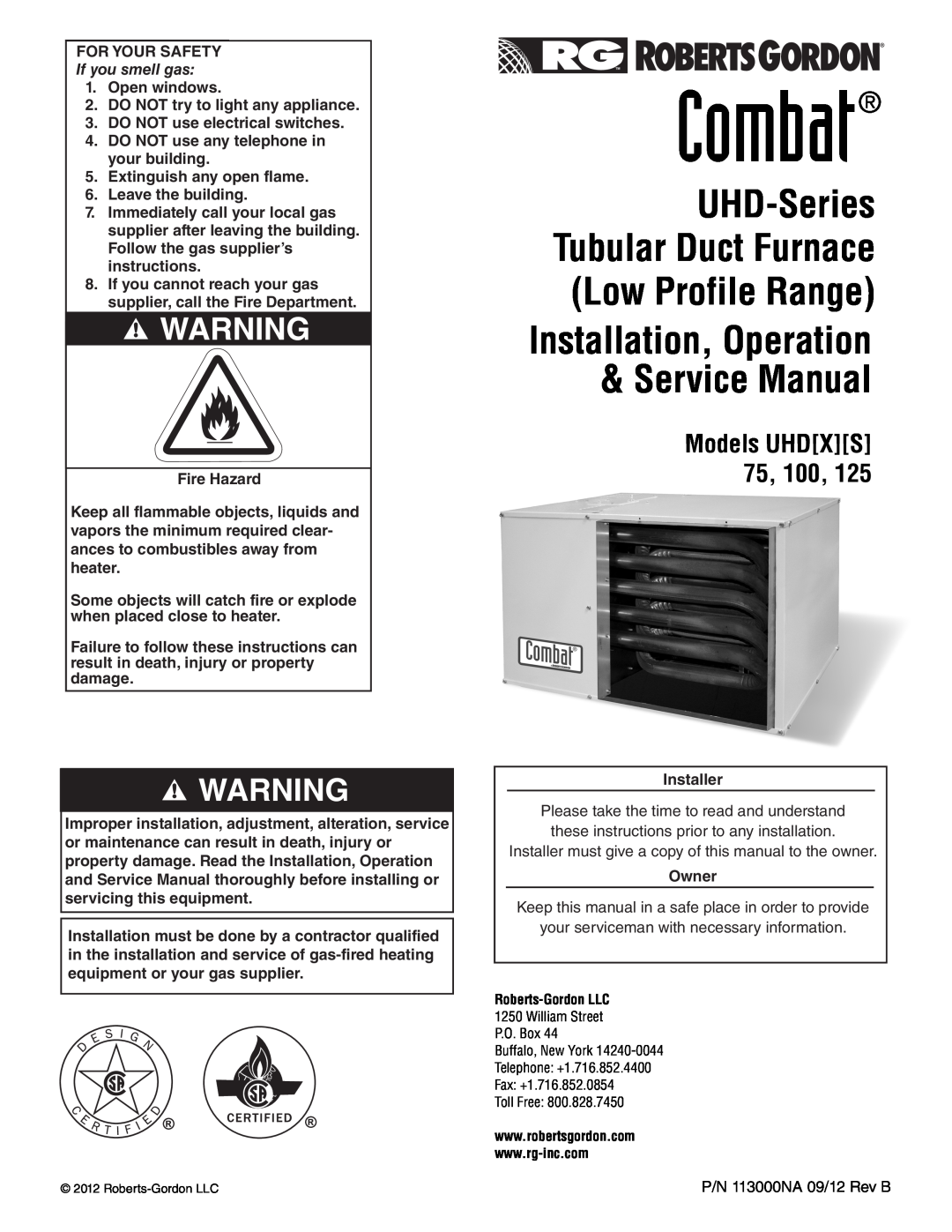Roberts Gorden 100 service manual Blackheat, UHA-Series Tubular Unit Heaters Low Profile Range, Quality in Any Language 