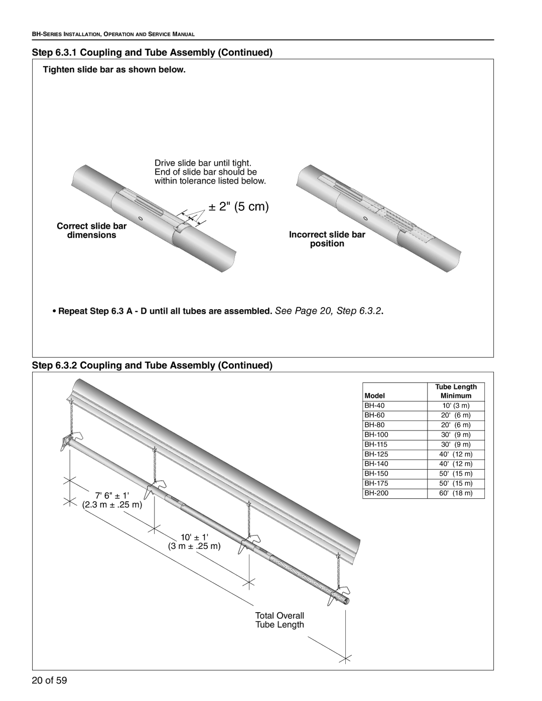 Roberts Gorden BH-140, BH-60, BH-40, BH-150, BH-175, BH-115, BH-100, BH-200, BH-80, BH-125 service manual Coupling and Tube Assembly 