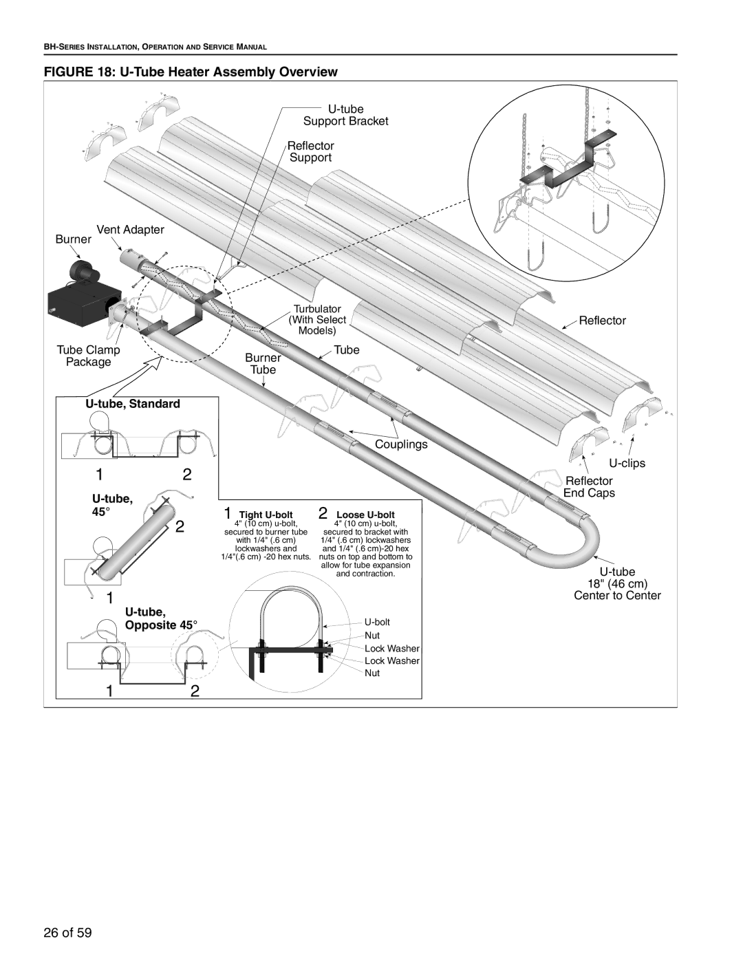 Roberts Gorden BH-150, BH-60, BH-40, BH-175, BH-115, BH-100, BH-140, BH-200, BH-80, BH-125 Tube, Standard, Tube, Opposite 