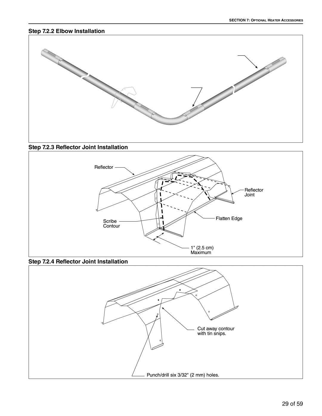 Roberts Gorden BH-100, BH-60, BH-40, BH-150, BH-175, BH-115, BH-140, BH-200, BH-80, BH-125 service manual Elbow Installation 