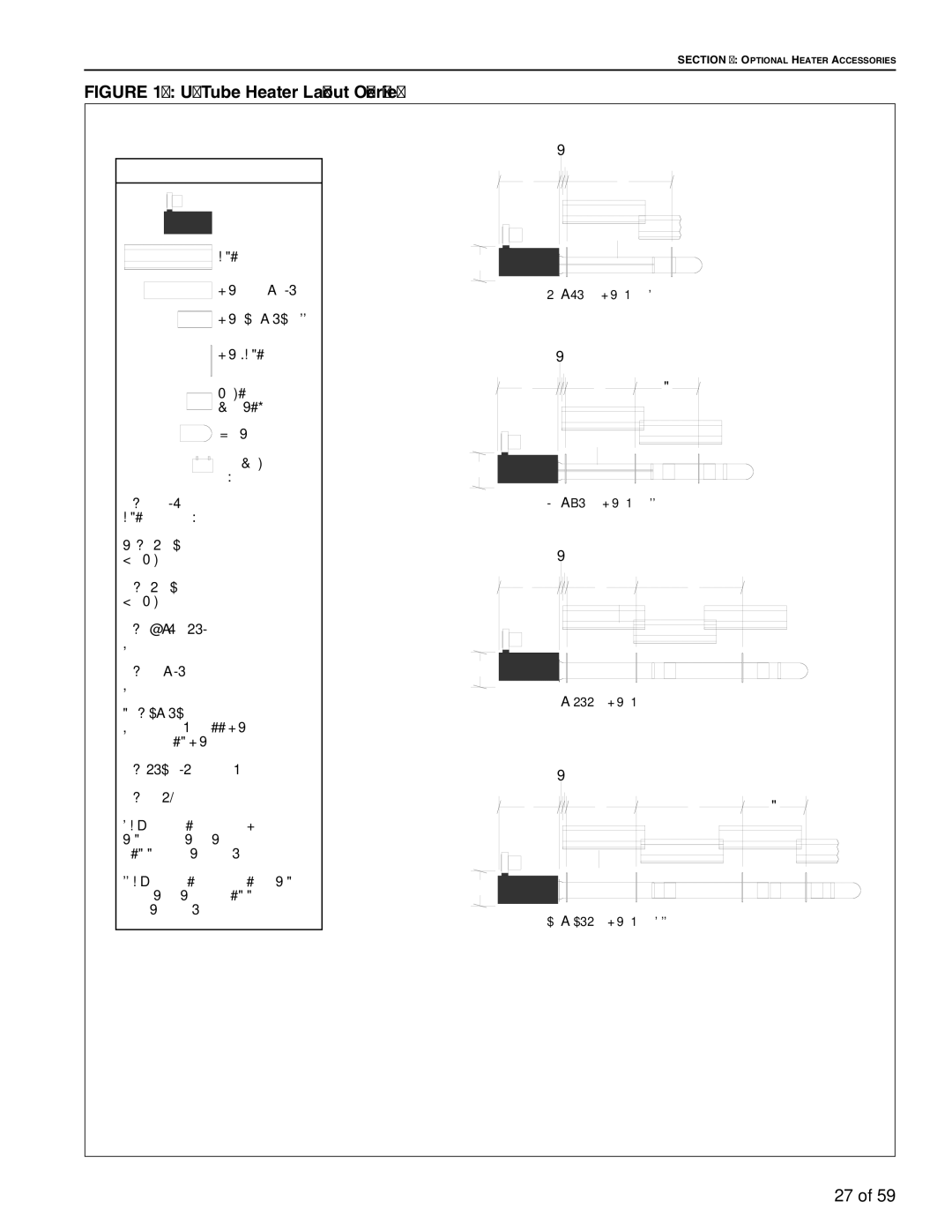 Roberts Gorden BH-175, BH-60, BH-40, BH-150, BH-115, BH-100, BH-140, BH-200, BH-80, BH-125 Tube Heater Layout Overview 