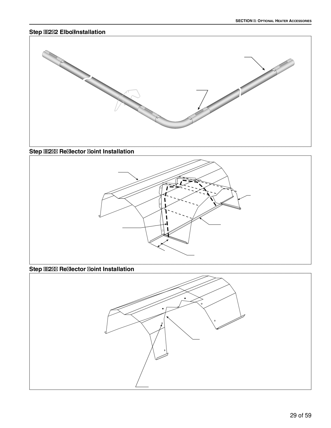 Roberts Gorden BH-100, BH-60, BH-40, BH-150, BH-175, BH-115, BH-140, BH-200, BH-80, BH-125 service manual Elbow Installation 