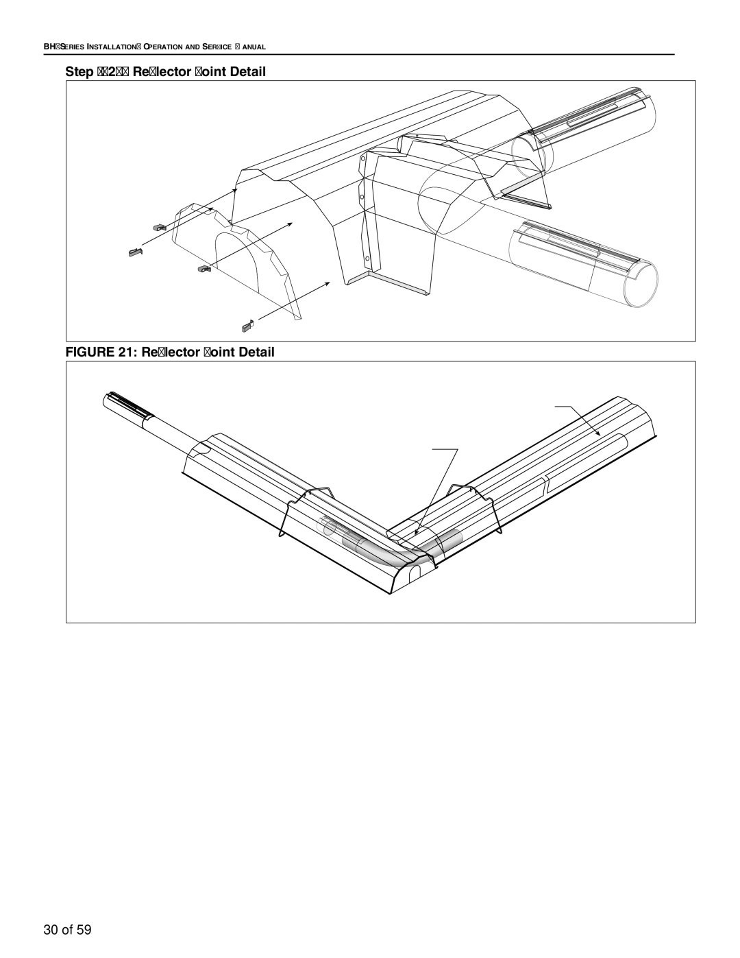 Roberts Gorden BH-140, BH-60, BH-40, BH-150, BH-175, BH-115, BH-100, BH-200, BH-80, BH-125 service manual Reflector Joint Detail 