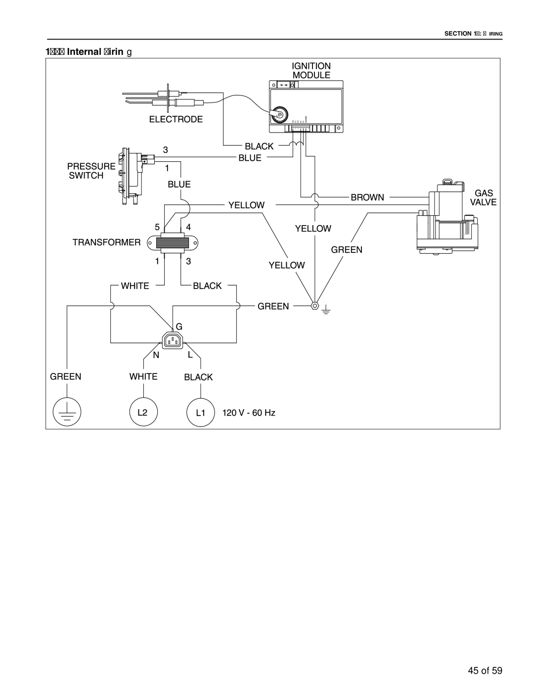 Roberts Gorden BH-40, BH-60, BH-150, BH-175, BH-115, BH-100, BH-140, BH-200, BH-80, BH-125 service manual Internal Wiring 