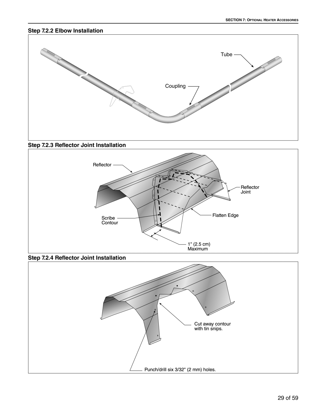 Roberts Gorden BH-100 2.2 Elbow Installation, 2.3 Reflector Joint Installation, 2.4 Reflector Joint Installation, 29 of 