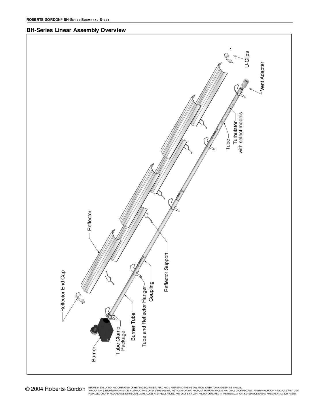 Roberts Gorden BH Series service manual BH-Series Linear Assembly Overview 