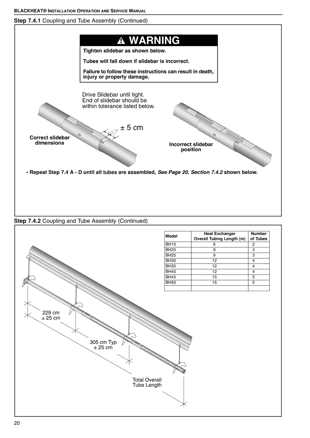 Roberts Gorden BH15 service manual Coupling and Tube Assembly 