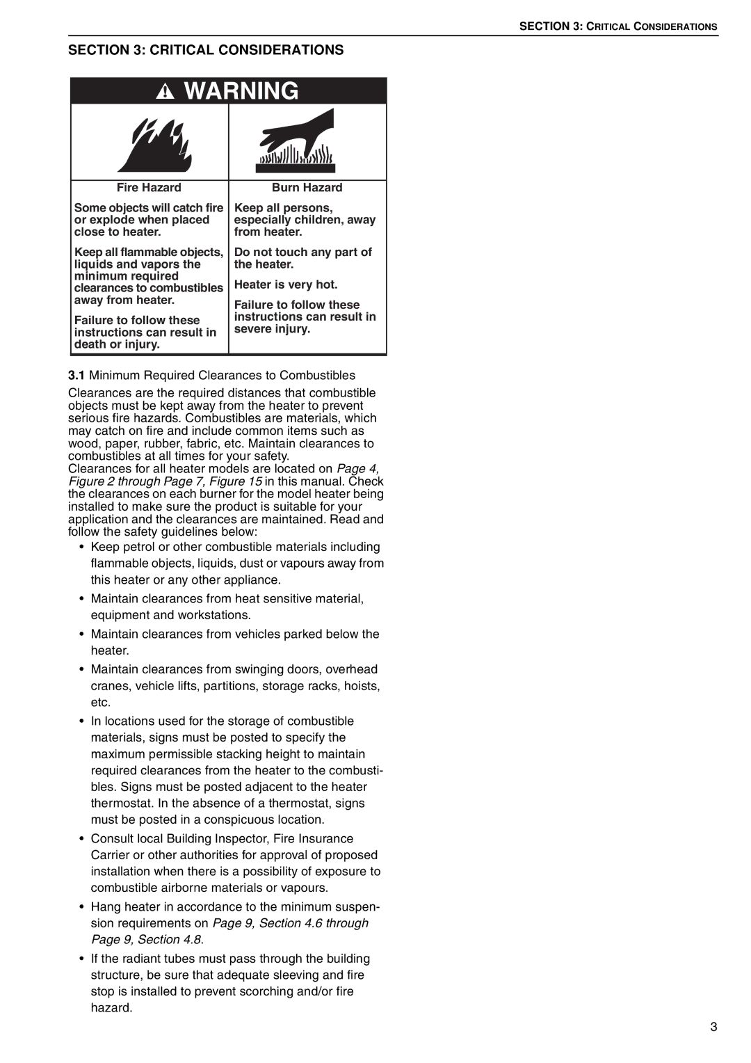 Roberts Gorden BH15 service manual Critical Considerations 